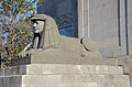 Fort Smith Masonic Temple, Sphinx, Side View.JPG