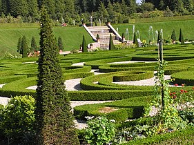 Broderiefläche im Garten von Schloss Frederiksborg