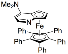 Fu's planar chiral DMAP (-)-catalyst for the kinetic resolution of secondary alcohols Fu (-)-DMAP catalyst for KR of secondary alcohols.png