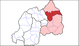 Locatie van Gatsibo binnen de provincie Oost