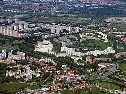 Yukarıdan görülen kazma, Sloboština ve Travno