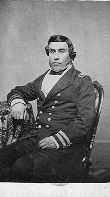 George Colvocoresses, enslaved during the Chios massacre he would after his freedom from slavery emigrate to the United States and become a US Naval Officer; commanded the USS Saratoga during the American Civil War George Musalas Colvocoresses (US Navy officer).jpg