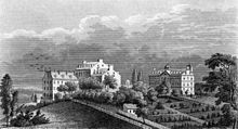 Kampus Georgetown College v letech 1848 až 1854