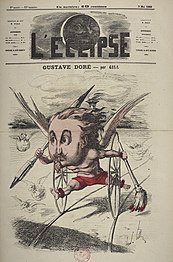 Caricature de Gustave Doré par André Gill en 1868.