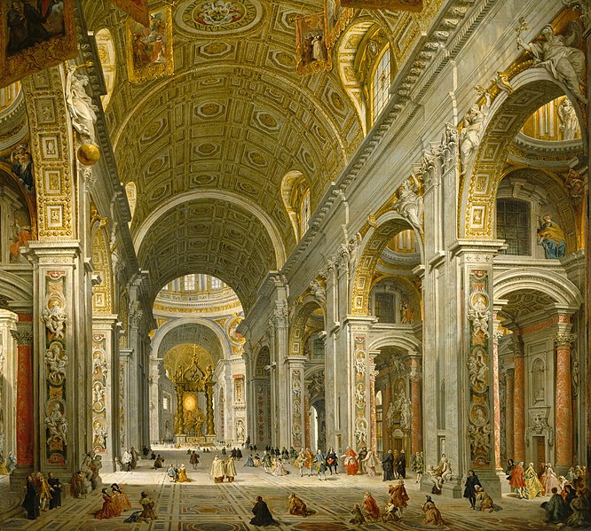 File:Giovanni Paolo Panini - Interior of St. Peter's, Rome - 56.43 - Detroit Institute of Arts.jpg