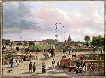 Place de la Concorde in 1829, before the modifications by King Louis-Philippe