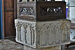 Thumbnail for File:Great Bricett, The Church of St. Mary and St. Lawrence, Late c12th Norman font 5 - geograph.org.uk - 6064908.jpg