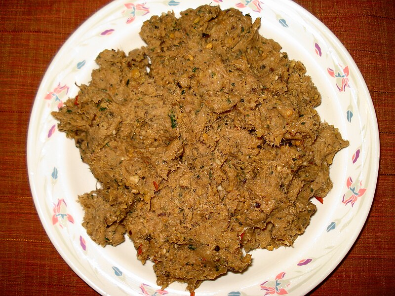 File:Grinded Meat and Dal For Shami Kabab.JPG