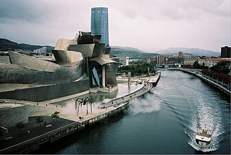 View of Bilbao, with the Guggenheim museum