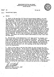 Rendlesham Forest Incident Wikipedia - 