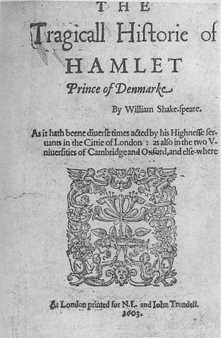 <i>Hamlet</i> Q1 First printed edition of "Hamlet"