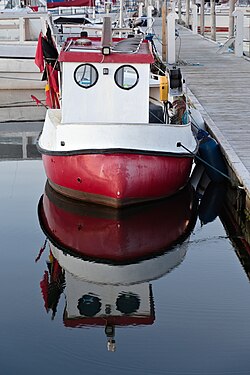 "Gazing" boat at Handbjerg Marina, Denmark