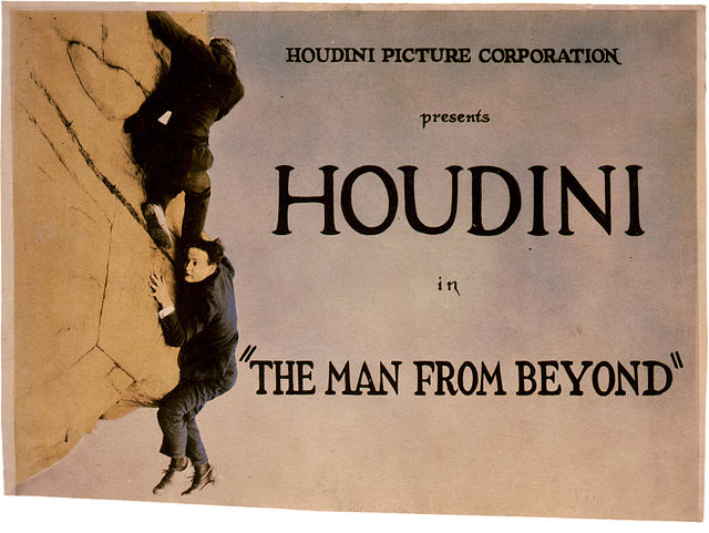 Description de l'image Harry Houdini in "The Man From Beyond", movie poster, 1921.jpg.