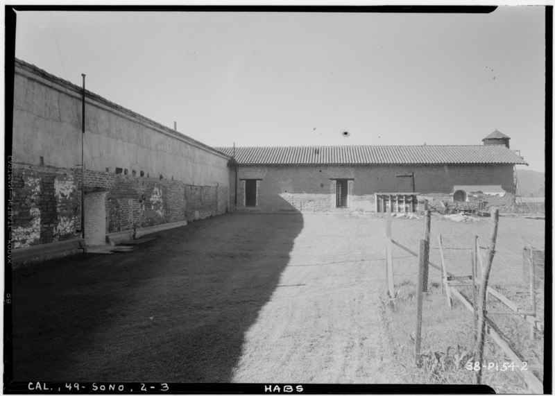 File:Historic American Buildings Survey Roger Sturtevant, Photographer Feb. 12, 1934 REAR COURT - Mission San Francisco Solano de Sonoma, First and Spain Streets, Sonoma, Sonoma County HABS CAL,49-SONO,2-3.tif