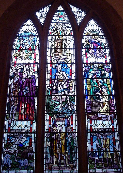 East window at Humbie Parish Church, East Lothian, 1949