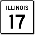 Marqueur de la route 17 de l'Illinois