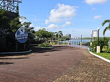 The Iloilo River Esplanade, stretching for about 8-9 kilometers on both banks of the Iloilo River, is the longest river esplanade and linear park in the Philippines. Iloilo Esplanade, La Paz (Iloilo City; 10-22-2022).jpg