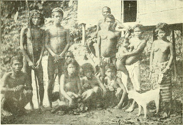 A Semang group in Malaya, 1846.