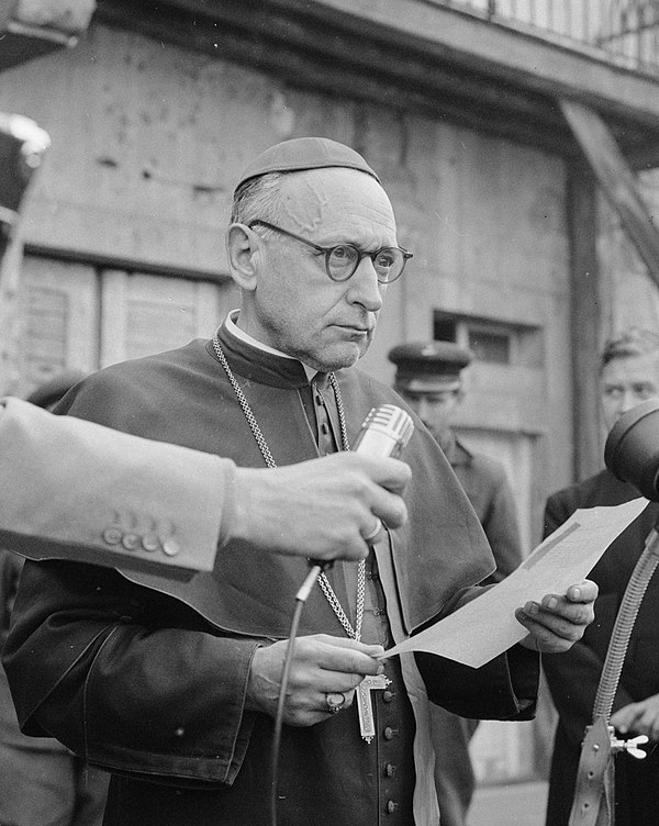 Cardinal Mindszenty during speech on 1 November 1956