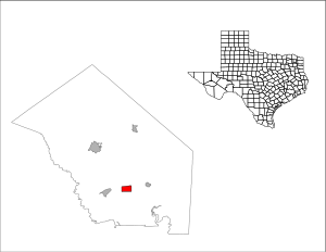Lage von Lolita im Jackson County (links) und in Texas (rechts)