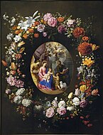 ヘンドリック・ファン・バーレンと共作、花環図(1620/1630) オルレアン美術館