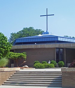 John S Burke Catholic High School main entrance.jpg