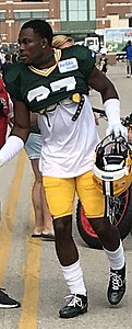 Josh Jackson 37 Camp d'entraînement des Packers 2019 (rognée) .jpg