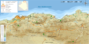 Carte de la Kabylie d'Alger à Constantine.