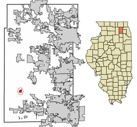 Kane County Illinois Incorporated and Unincorporated areas Kaneville Highlighted.svg