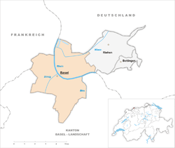 Розташування міста Базель