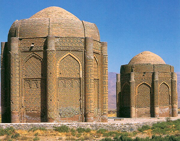 The Kharaghan twin towers, built in 1067 AD, Qazvin province.