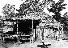 A Kickapoo wickiup, Sac and Fox Agency, Oklahoma, c. 1880