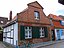 Lübeck-Travemünde, Germany, Jahrmarktstraße 4: House with plaque to remember the flight of Willy Brandt from Germany to Denmark.