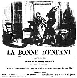 Chůva (La Bonne d'enfant), titulní strana klavírního výtahu