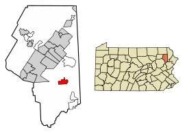 Lackawanna County Pennsylvania Incorporated and Unincorporated areas Moscow Highlighted.svg