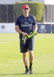 Blanc at Paris Saint-Germain's December 2013 training camp in Doha, Qatar