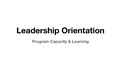Leadership Orientation