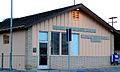 Lebec, California post office at dusk.