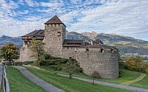 Vaduz Castle, facade to the mountain