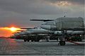 Ruské bombardéry Tu-95MS na letecké základně Engels