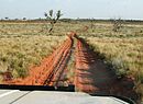 The Canning Stock Route, a narrow four wheel drive track through the Little Sandy Desert
