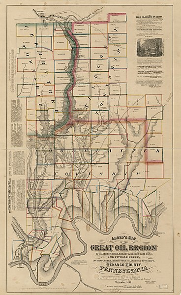 File:Lloyd's map of the Great Oil Region of Allegheny River, Cherry & Cherry-Tree runs, and Pithole Creek - in Cornplanter, Cherry-Tree & Allegheny townships, Venango County, Pennsylvania LOC 2012590194.jpg