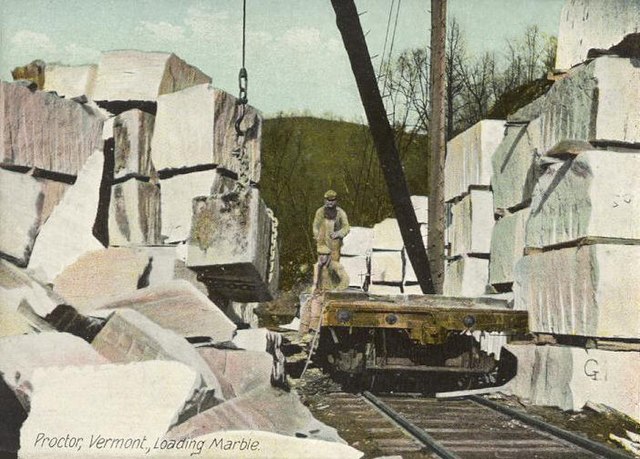 Loading marble in 1908