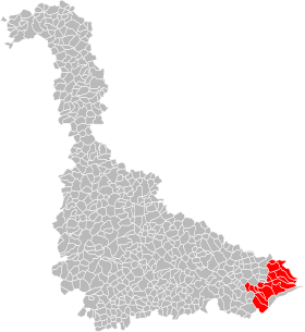 Ubicazione della Comunità dei Comuni del Piemonte Vosgien