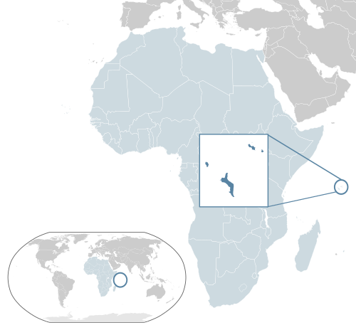 Location of Seychelles (dark blue) – in Africa (light blue & dark grey) – in the African Union (light blue)