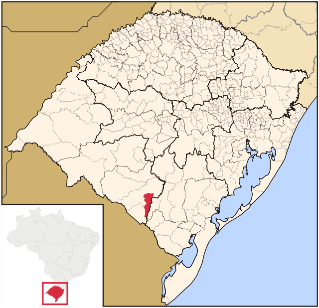 Localização de Hulha Negra no Rio Grande do Sul