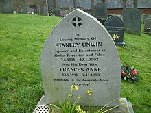 Unwin's grave in Long Buckby