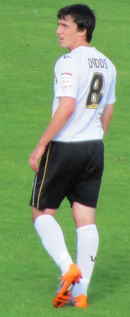Dodds as a Port Vale player at Vale Park.