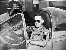 Garrison in cockpit of an RCAF Mustang, July 1956 Lynn Garrison in cockpit of RCAF Mustang, July, 1956.jpg