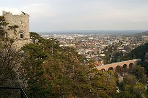 Blick auf Mödling - an der Grenze zwischen Wienerwald und Wiener Becken